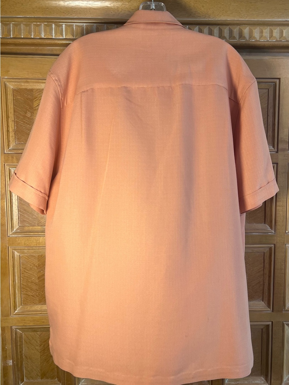 Cubavera Heritage Fit Guayabera Shirt Men’s XL  Salmon Short Sleeve Embroidered - Picture 2 of 4